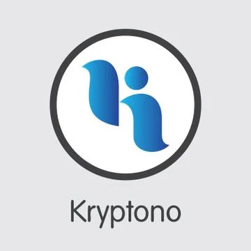 Exchange - Kryptono. The Crypto Coins or Cryptocurrency Logo. Stock Illustration