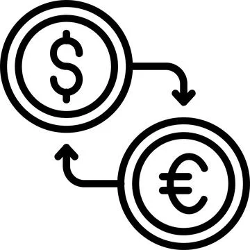 Exchange Line Icon Design Stock Illustration