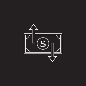 Exchange line icon, outline vector logo illustration, linear pic Stock Illustration