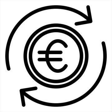 Exchange line icon vector illustration isolated on white background Illustrazione stock