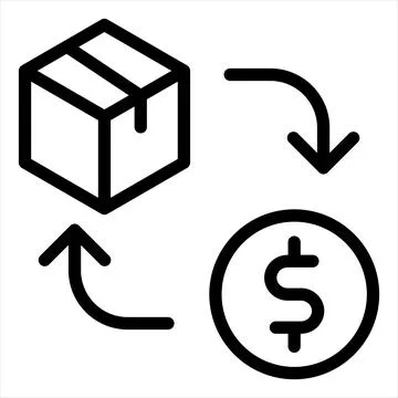 Exchange line icon vector illustration isolated on white background Stock Illustration