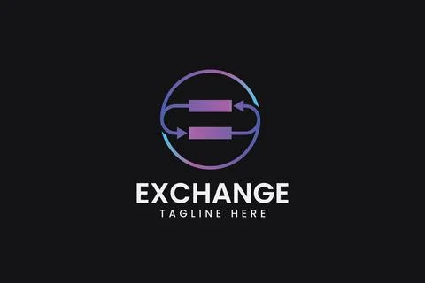 Exchange logo and icon Stock Illustration