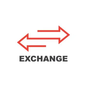 Exchange logo. Flip over or turn arrow. Reverse sign Ilustración de archivo