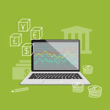 Exchange market Stock Illustration