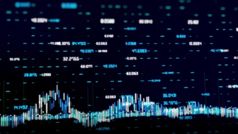 Exchange Market Wall Stock Footage 279916005