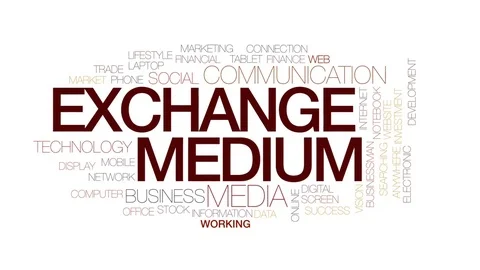 Exchange medium animated word cloud, text design animation. Kinetic typography. Stock Footage 80944621