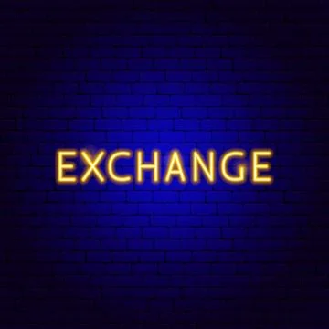 Exchange Neon Text Illustrazione stock