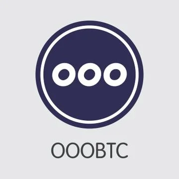 Exchange - Ooobtc Copy. The Crypto Coins or Cryptocurrency Logo. Ilustração Stock