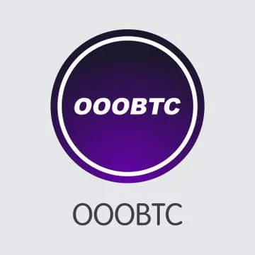 Exchange - Ooobtc. The Crypto Coins or Cryptocurrency Logo. Stock Illustration