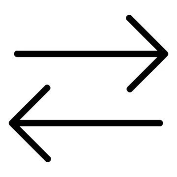 Exchange or Swap Vector Icon Illustrazione stock