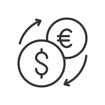 Exchange outline icon Stock Illustration