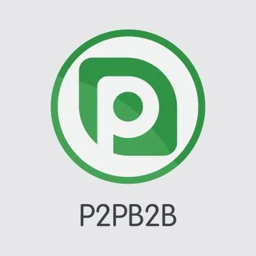 Exchange - P2pb2B. The Crypto Coins or Cryptocurrency Logo. Stock Illustration