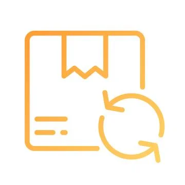 Exchange parcel pixel perfect gradient linear vector icon Illustrazione stock