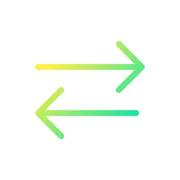 Exchange pixel perfect gradient linear ui icon Ilustração Stock