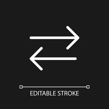 Exchange pixel perfect white linear ui icon for dark theme イラスト素材