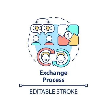 Exchange process concept icon Illustrazione stock