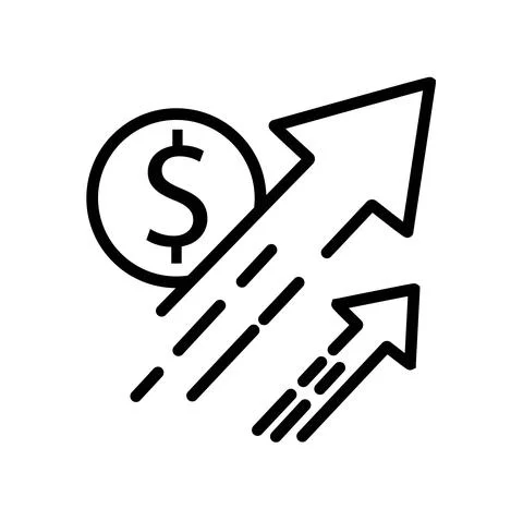 Exchange rate appreciation icon vector. exchange rate appreciation sign. isol Stock Illustration