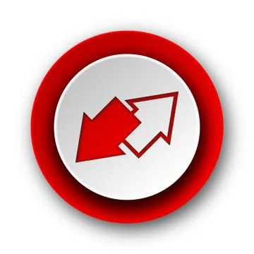 Exchange red modern web icon on white background. Illustrazione stock
