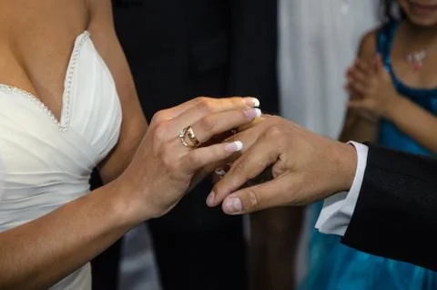Exchange of rings Stock Photos