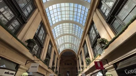 The Exchange Shopping Arcade Nottingham Interior View. Stock Footage 335625775