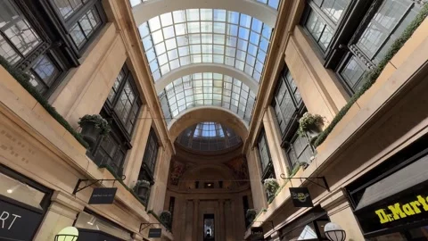 The Exchange Shopping Arcade Nottingham Interior View. Stock Footage 335625921