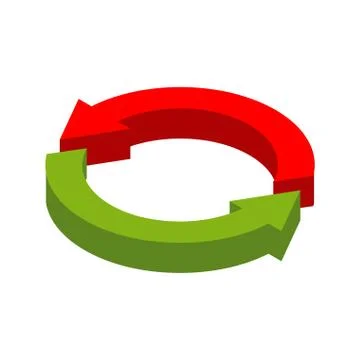 Exchange sign. Replace symbol isolated. swap business logo. Red and grin Ci.. 스톡 일러스트