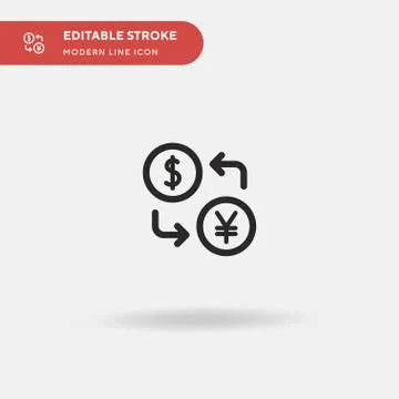 Exchange Simple vector icon. Illustration symbol design template for web mobi Stock Illustration