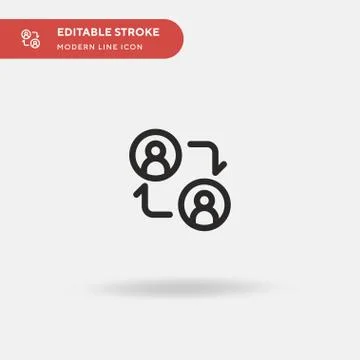 Exchange Simple vector icon. Illustration symbol design template for web mobi Illustrazione stock