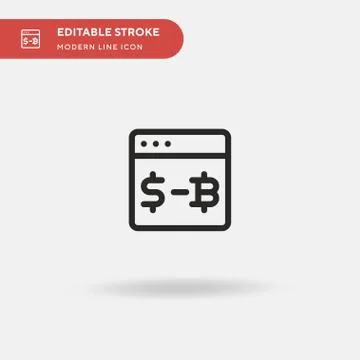Exchange Simple vector icon. Illustration symbol design template for web mobi Stock Illustration