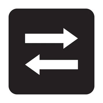 Exchange square button icon vector for graphic design, logo, website, social Stock Illustration