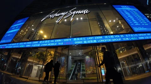 Exchange Square, Hong Kong. Stock Footage 306968825