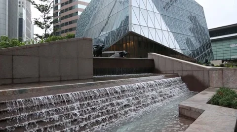 Exchange Square is located in the Central district of Hong Kong Stock Footage 50454077