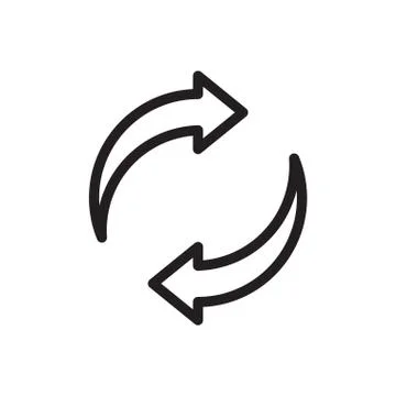 Exchange thin line icon Illustrazione stock