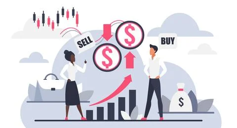 Exchange Trading Cloud Concept Vector Design Stock Illustration