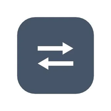 Exchange Transfer Icon Color Rounded Square Button Business Finance Symbol Stock Illustration