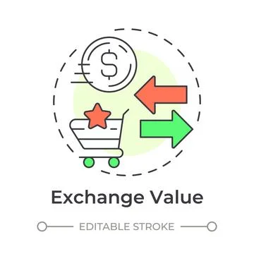 Exchange value multi color concept icon 스톡 일러스트