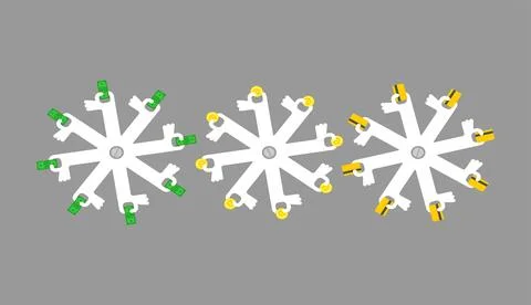 Exchanger work. Hands exchanged. Exchange money for cryptocurrency. Exchang.. Stock Illustration