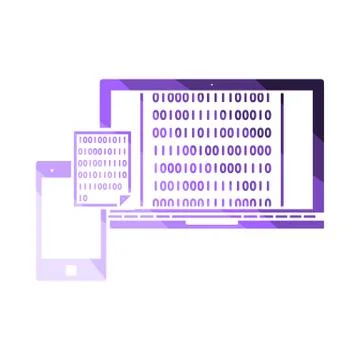 Exchanging Data Icon Stock Illustration