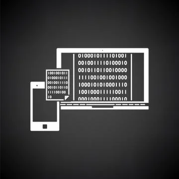 Exchanging Data Icon Illustrazione stock