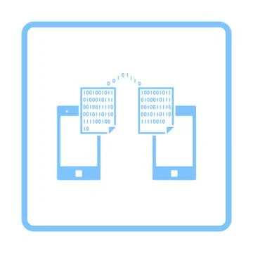 Exchanging Data Icon Stock Illustration