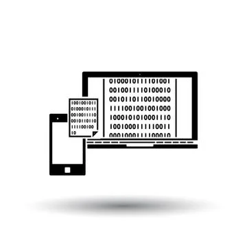 Exchanging Data Icon Illustrazione stock