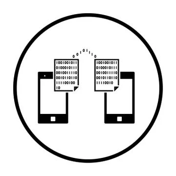 Exchanging Data Icon Stock Illustration