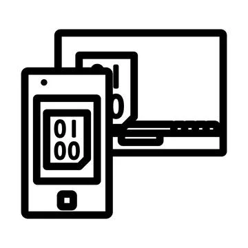 Exchanging Data Icon Illustrazione stock