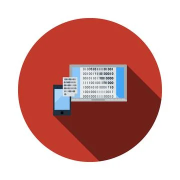 Exchanging Data Icon Illustrazione stock