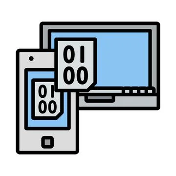 Exchanging Data Icon Illustrazione stock