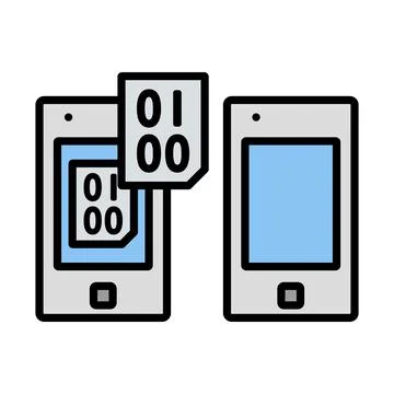 Exchanging Data Icon 스톡 일러스트