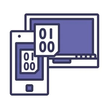 Exchanging Data Icon Illustrazione stock