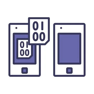 Exchanging Data Icon Illustrazione stock