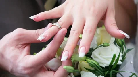 Exchanging Wedding Rings Stock-Footage 22286500