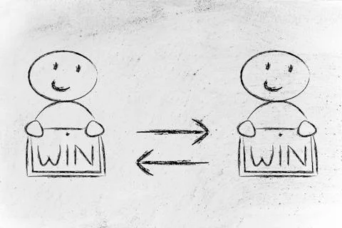 Exchanging Win Win solutions Stock Illustration